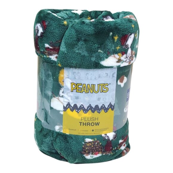 The Big One Peanuts Snoopy Christmas Plush Throw Blanket 5X6 Oversized Supersoft - Picture 14 of 14